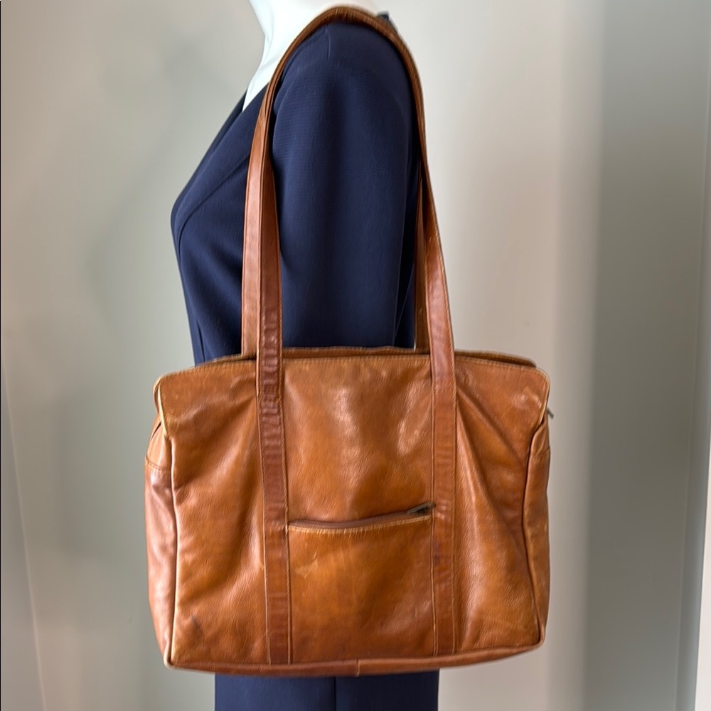 Well Loved Leather Media Bag Purse Tote